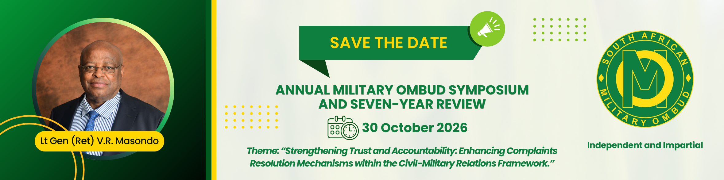Annual Military Ombud Symposium and Seven-Year Review - Save the Date